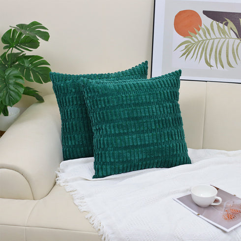 Corduroy Decorative Throw Pillow Covers Soft Boho Striped Modern Farmhouse Christmas Home Decor For Sofa Living Room Couch Bed